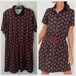 Tuckernuck Sport Uptown Floral Black Tennis Pickleball Dress XXL